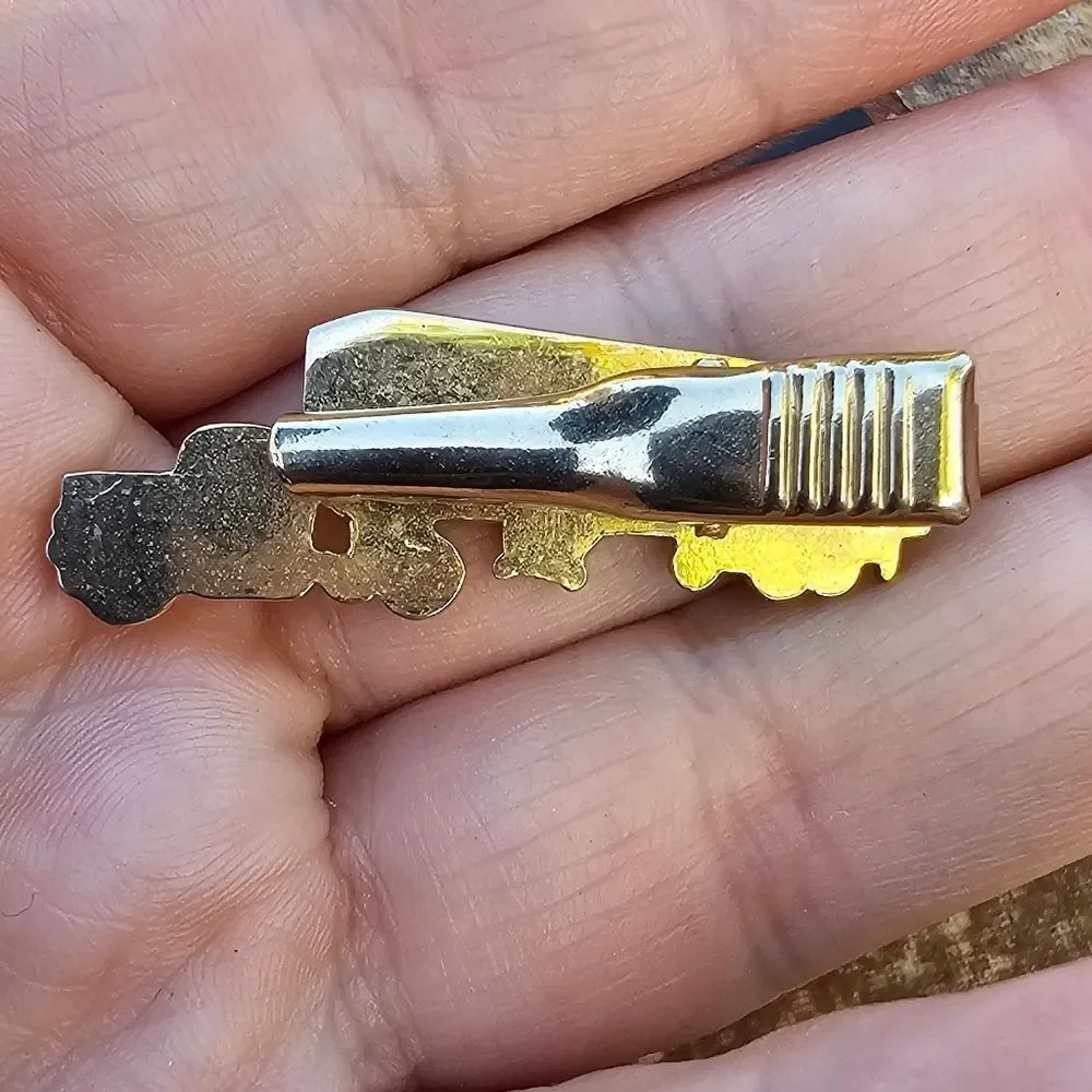 Vintage 1960s Gold Semi Truck Tie Bar